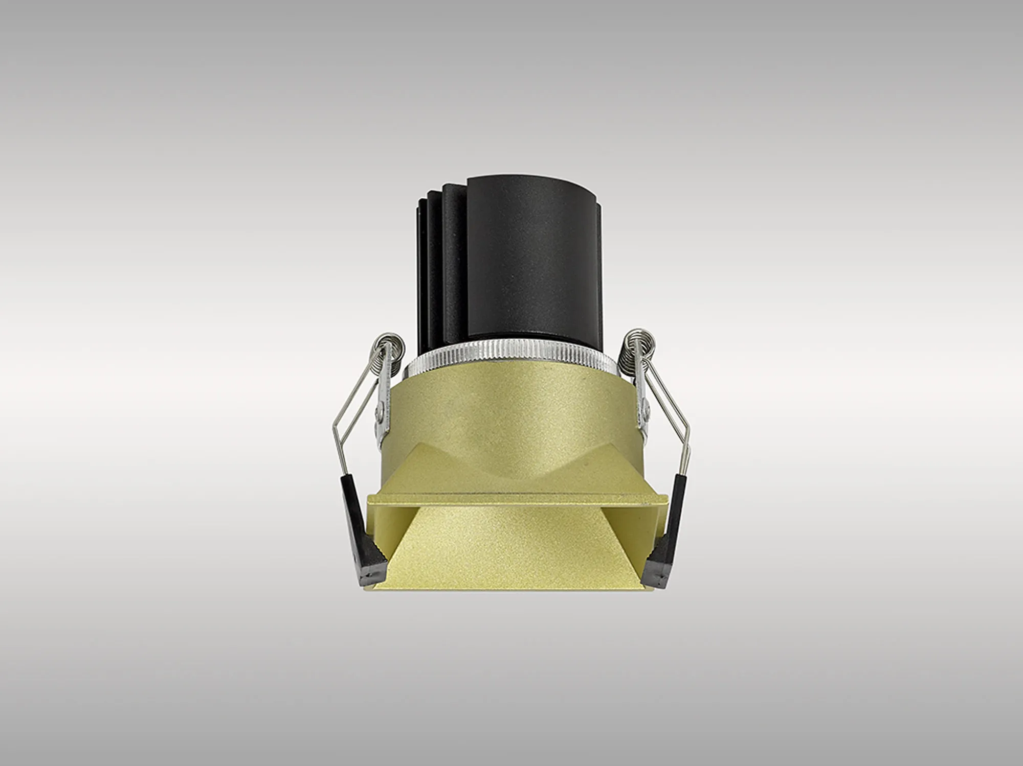 Biox 9 Tridonic Powered 9W 4000K 890lm 24° CRI>90 LED Engine Gold Square Fixed Recessed Spotlight, IP20 DM201929  Dlux Biox 9